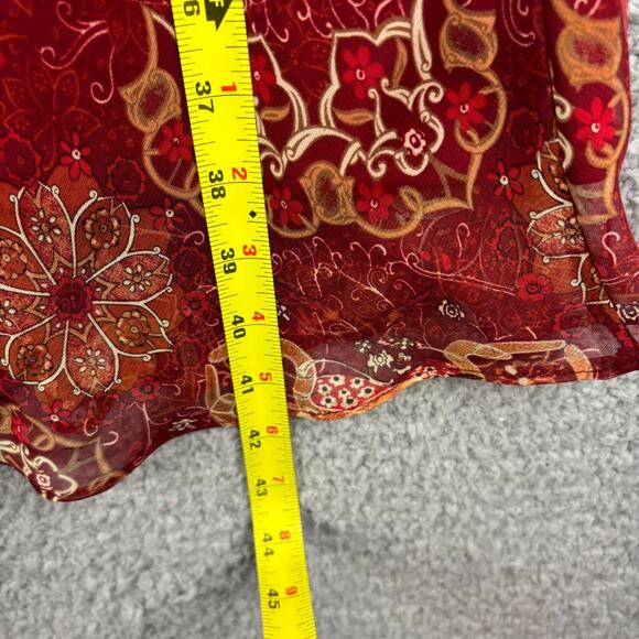 Y2k Dress Sz 8 Fairy Coquette Sheer Floral Stretch Ruffle Feminine Romantic VTG - Picture 10 of 13